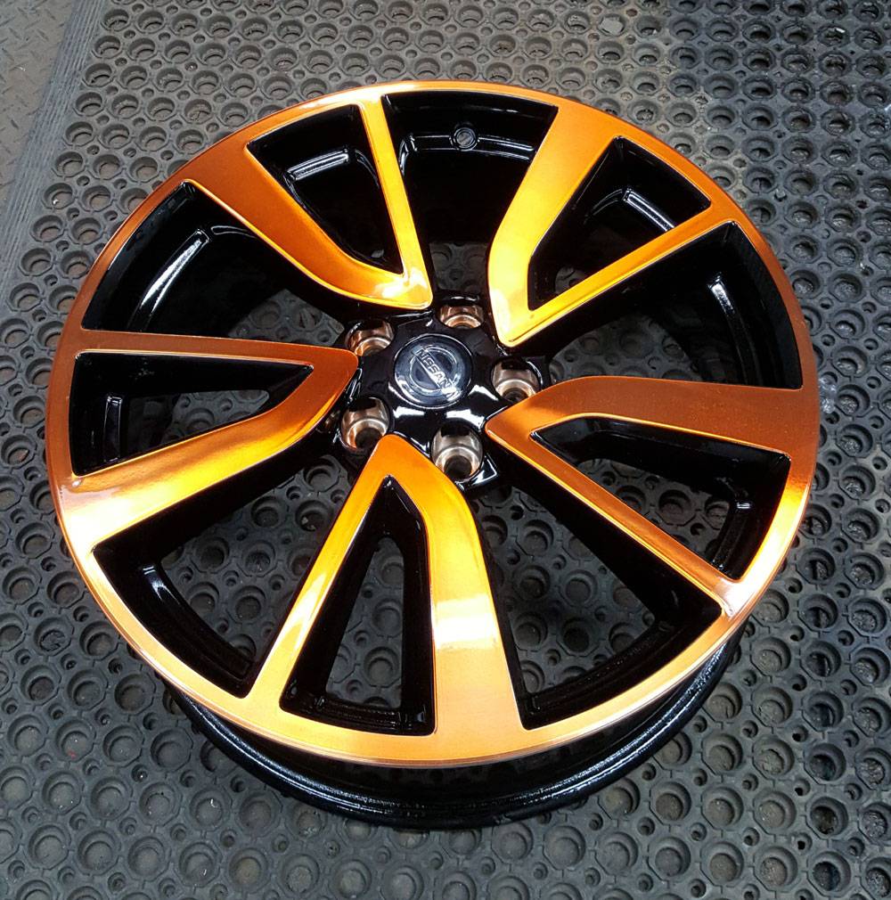 diamond cut alloy coloured lacquer