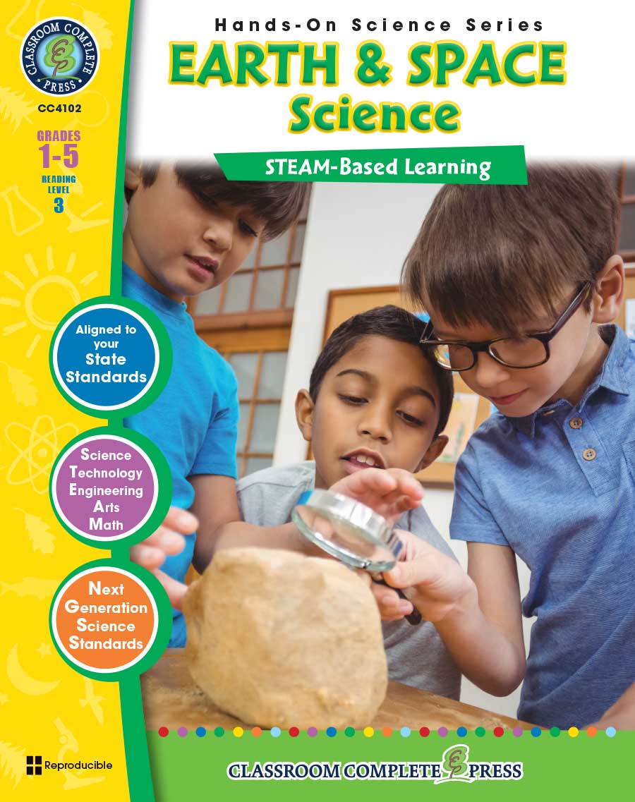 Hands-On STEAM - Earth & Space Science Gr. 1-5 - print book