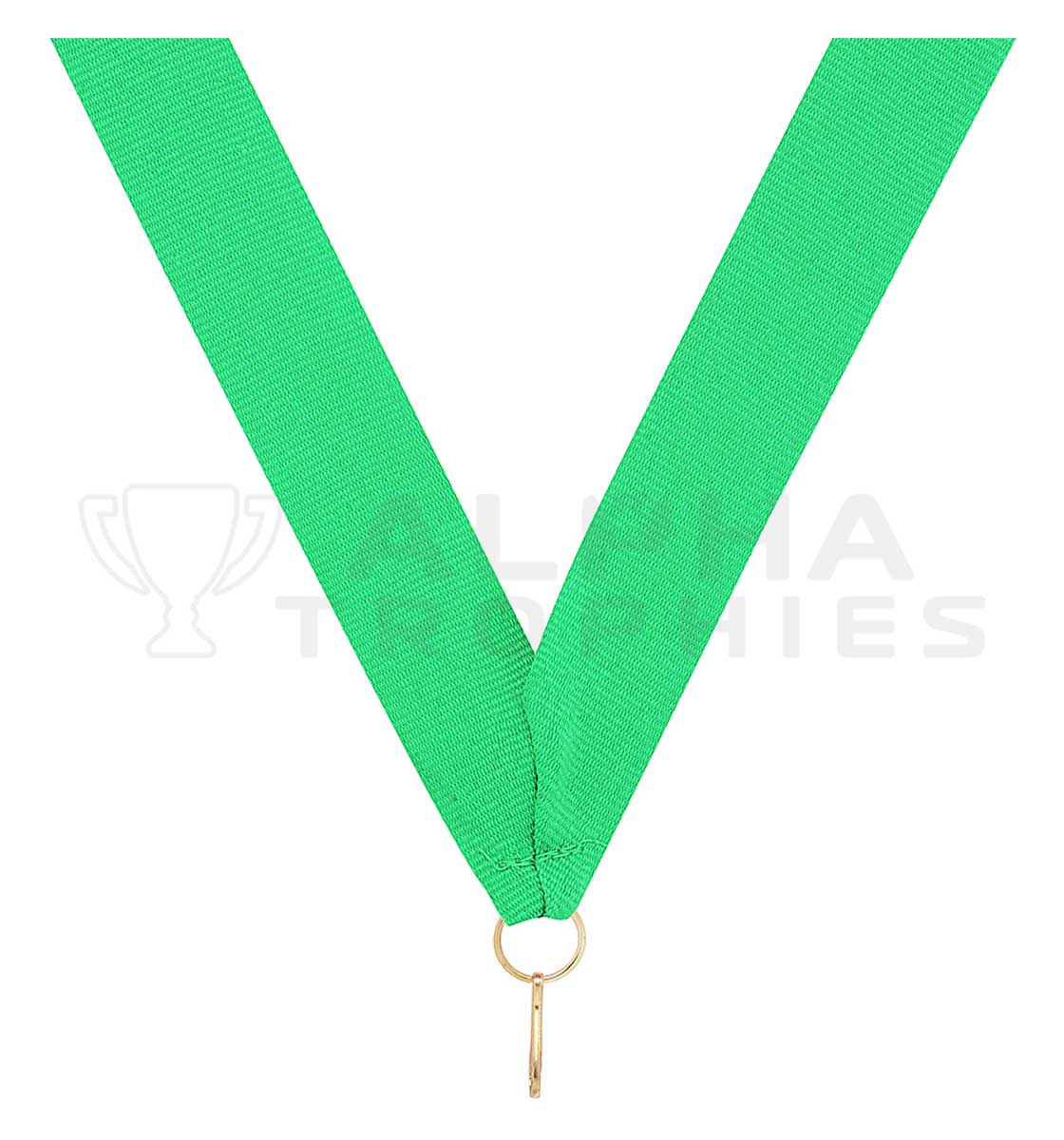 Green V Neck Ribbon