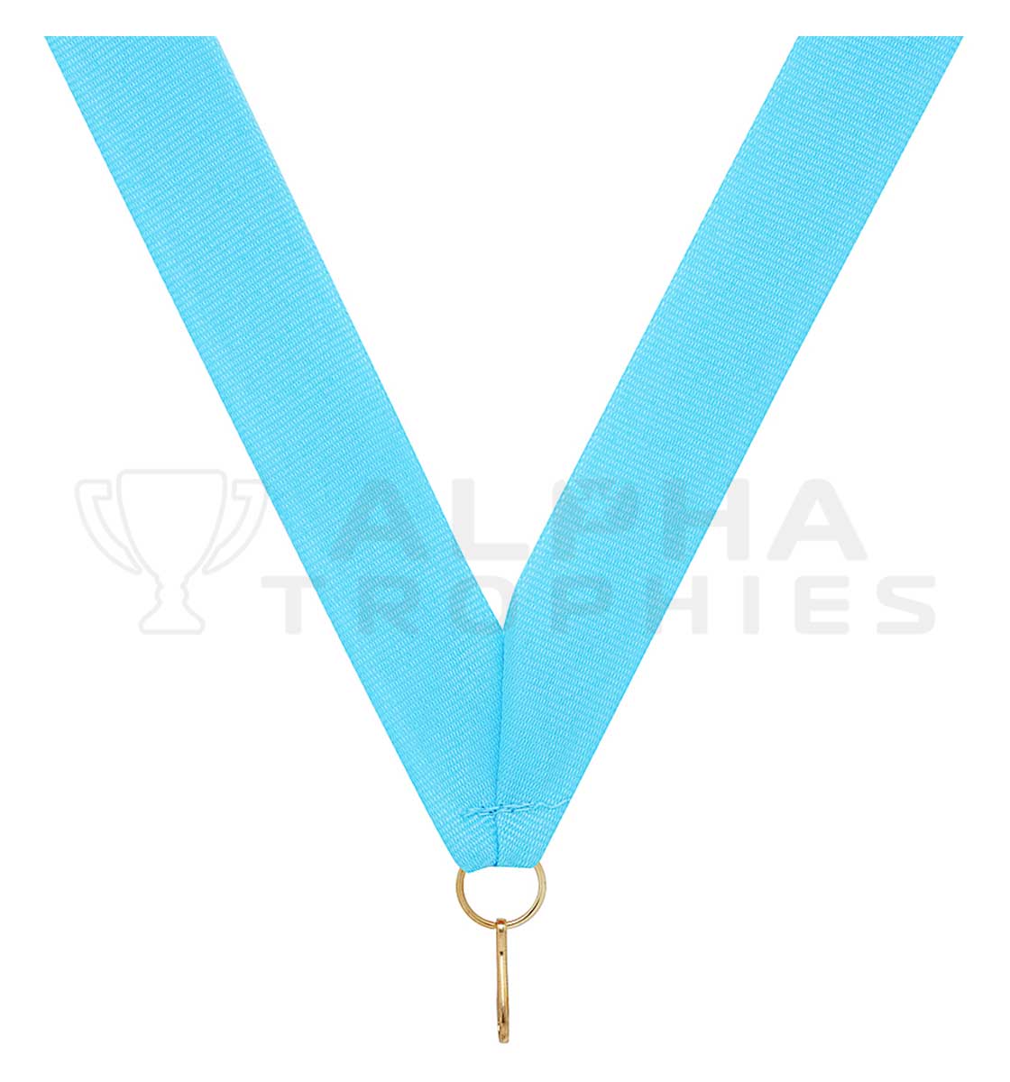 Light Blue V Neck Ribbon