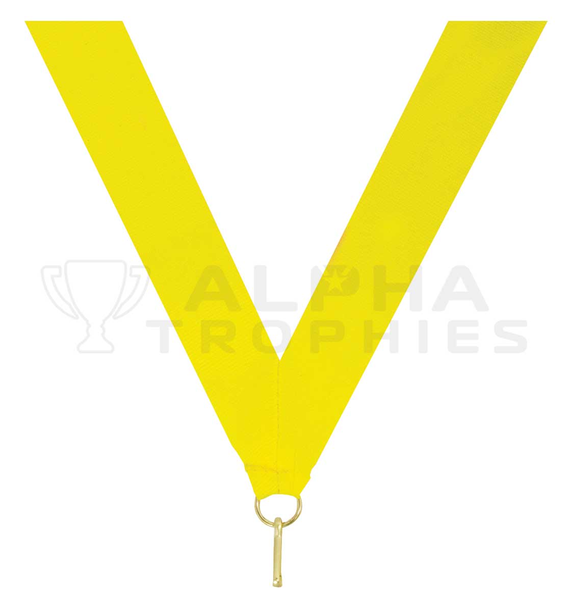 Neon Yellow V Neck Ribbon