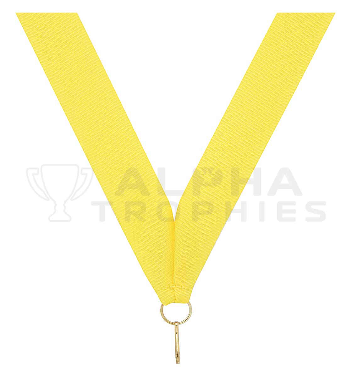 Yellow V Neck Ribbon