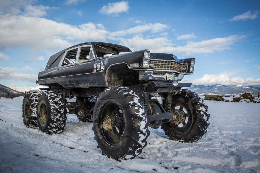 1967 cadillac with mud tires