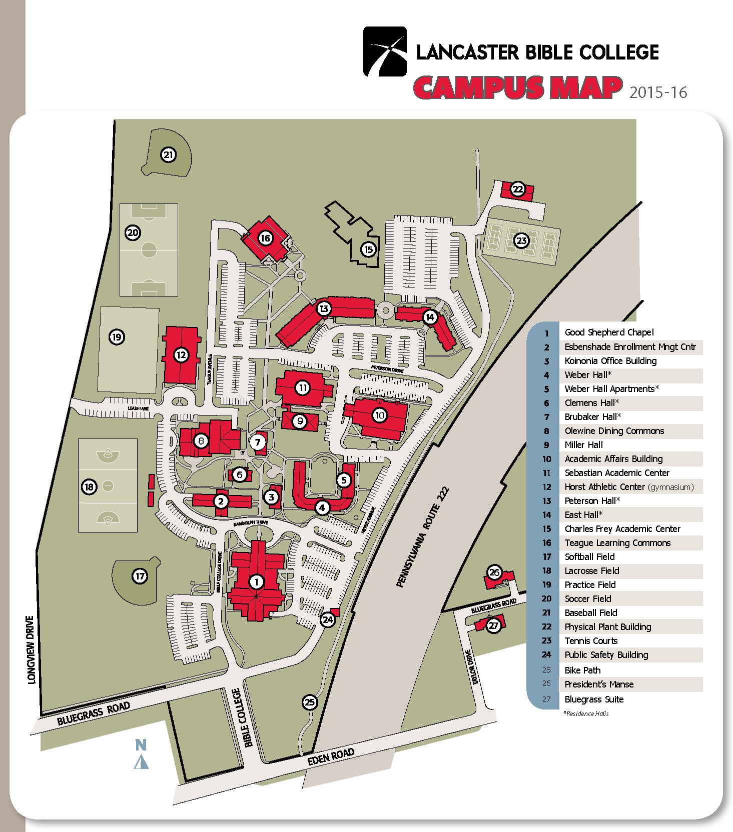 Lancaster University Campus Map