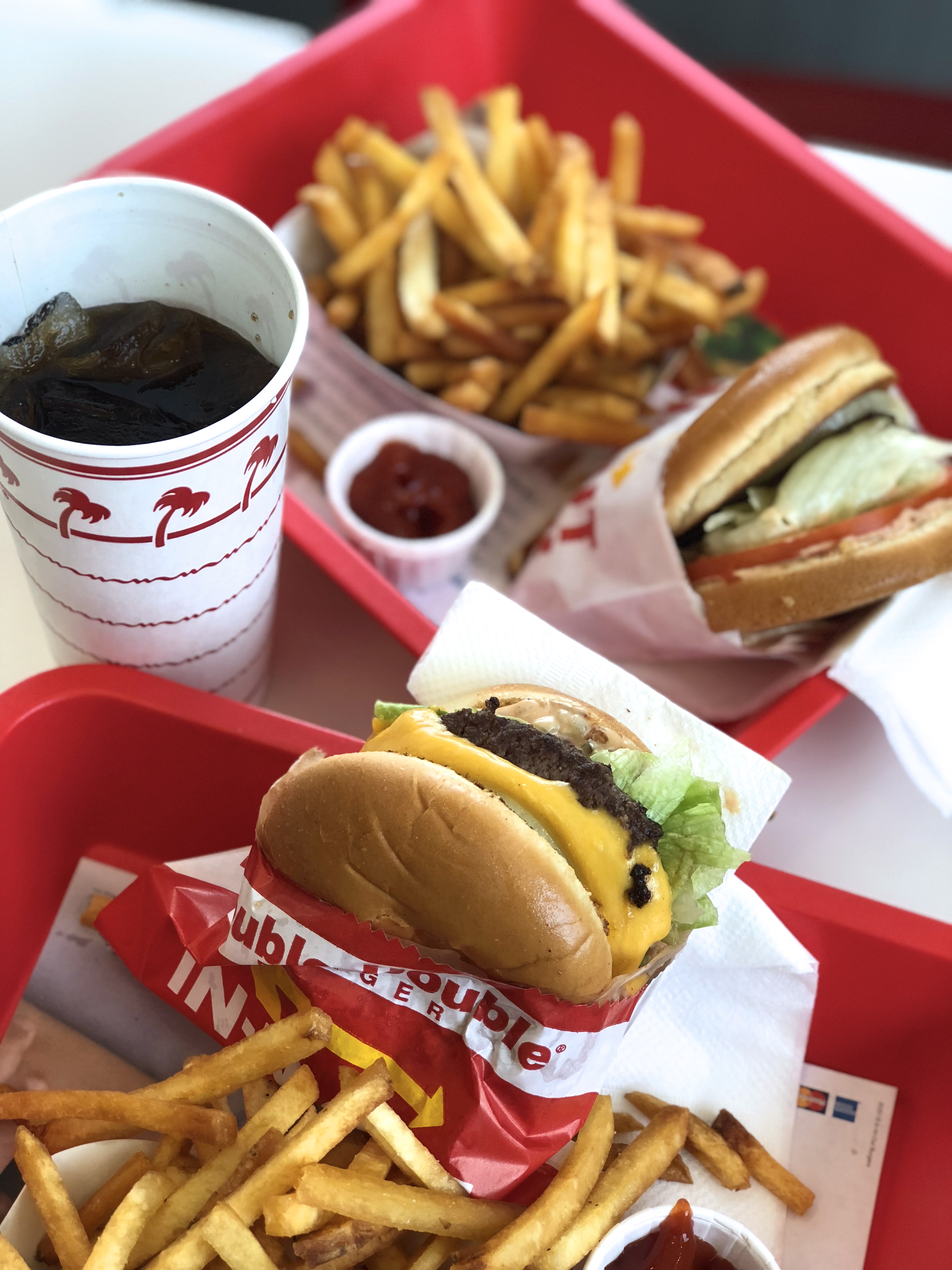 In-and-Out burgers and fries