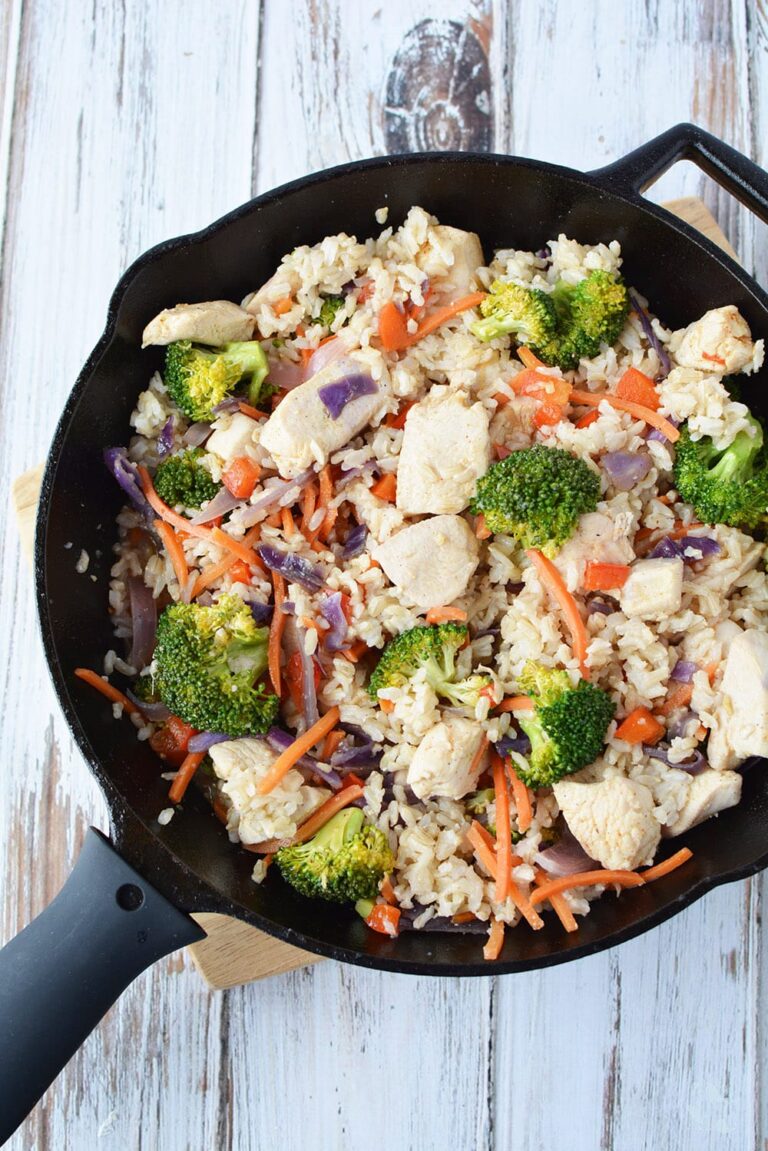 Ginger Chicken Recipe with Veggies and Rice