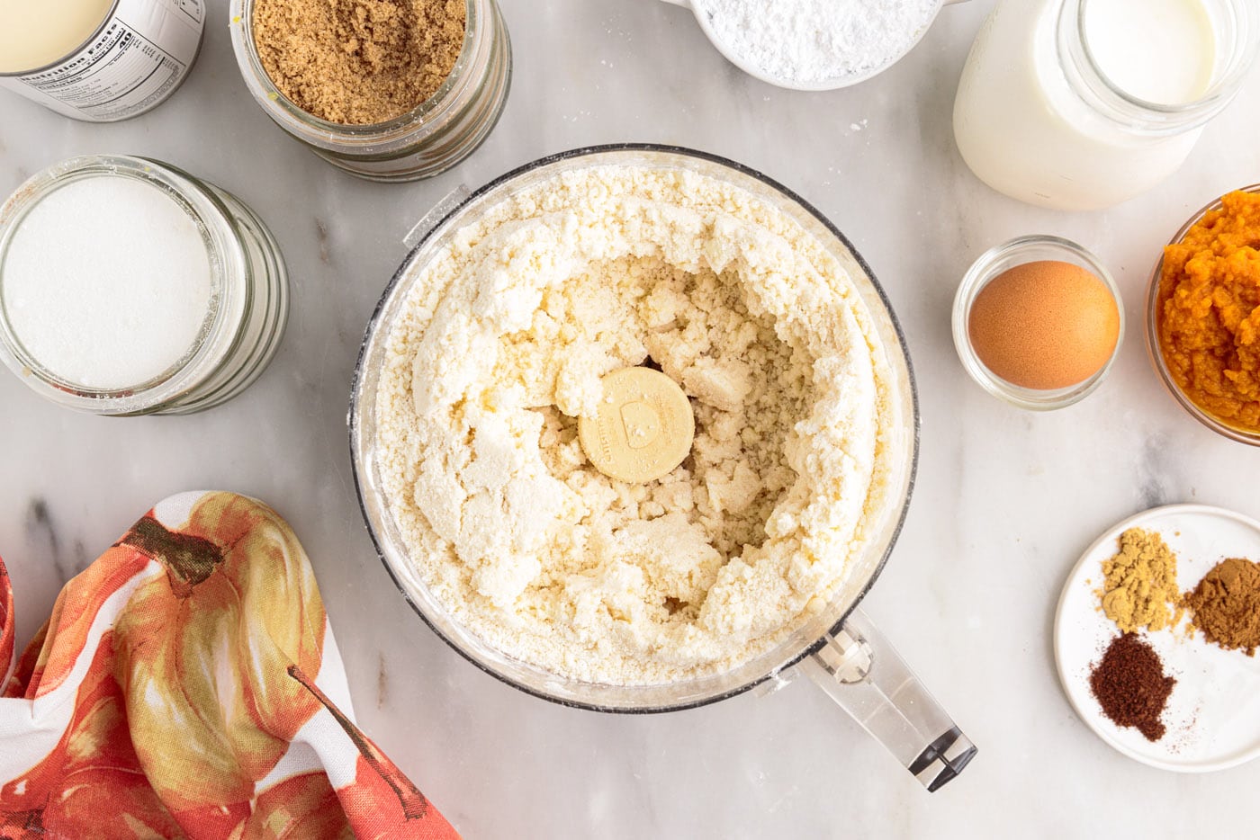 crumble pie dough in food processor