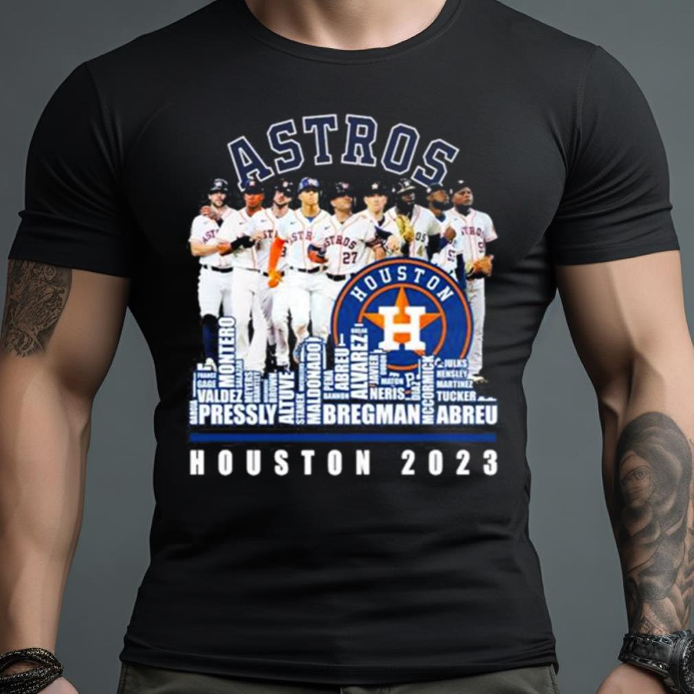 Houston Astros 2023 Baseball Team Names Skyline Champions Shirt - Hersmiles