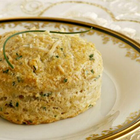 Homemade Biscuits with Sour Cream, Chives and Parmesan