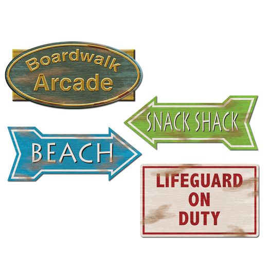 Beach Sign Cutouts