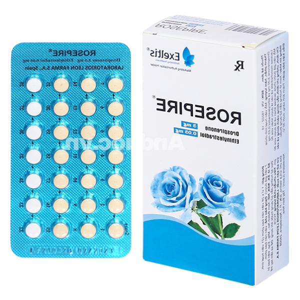 Rosepire 3mg/0.03mg thuốc tránh thai hằng ngày (1 vỉ x 28 viên)