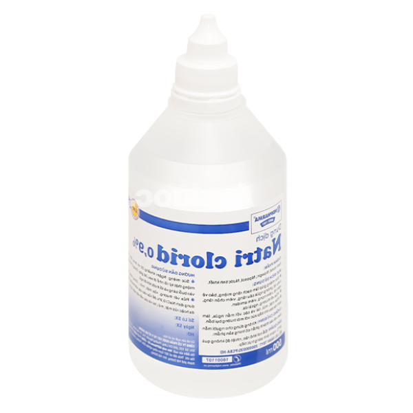 Nước muối Natri Clorid HDPharma 0.9% sát khuẩn, súc miệng chai 500ml