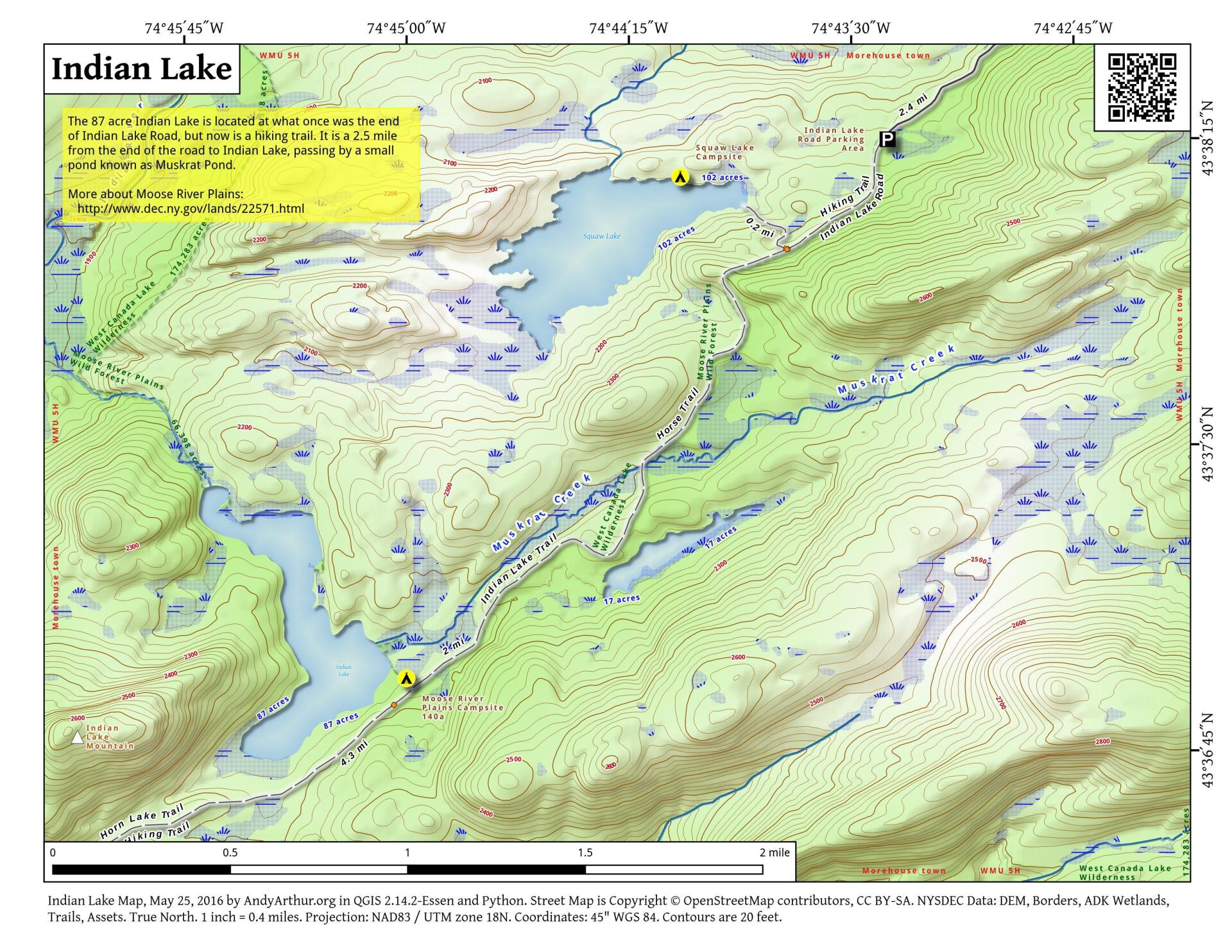 Indian Lake State Park Ohio Campground Map