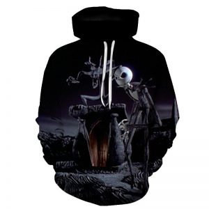 Halloween Jack Skellington and demon 3D Printed Hoodie