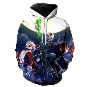 Halloween Jack Skellington and Santa Claus 3D Printed Hoodie