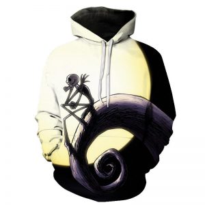 Halloween Jack Skellington Full moon 3D Printed Hoodie