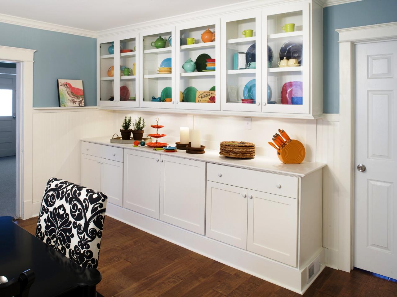 Kitchen Cabinets as Dining Room Storage