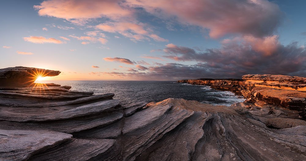 panoramic seascape photography starburst cape solander