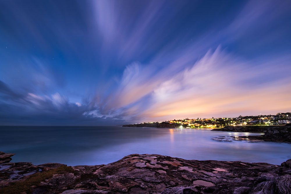 clouds movement over ocean photos