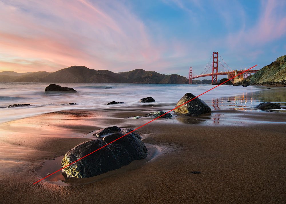 golden gate bridge composition