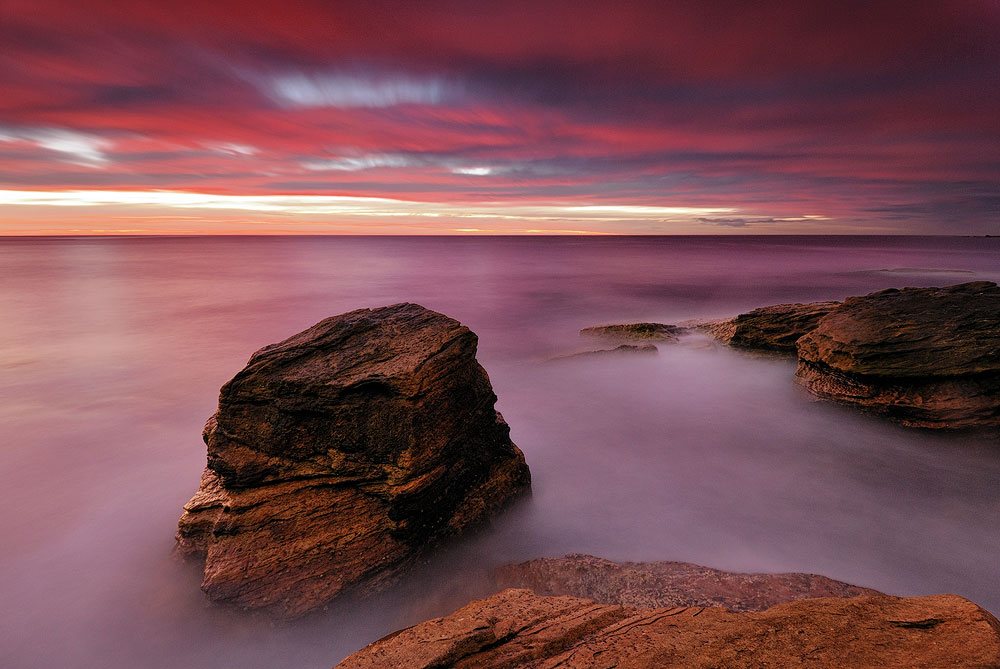 3 minutes long exposure ocean picture