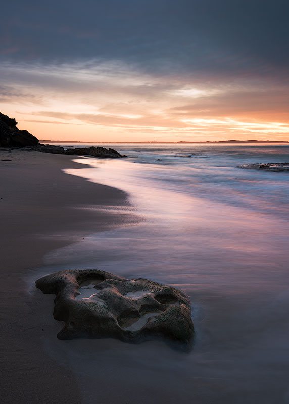 vertical reflections sea sunrise