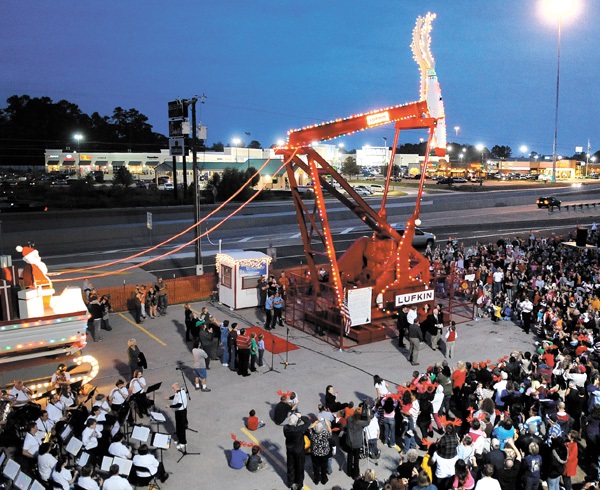 "Rudolph the Red Nosed Pumping Unit" in Lufkin, Texas,