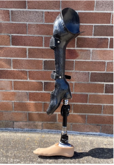 Prosthetic leg by itself