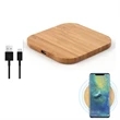 Square Bamboo Wireless Charger QI