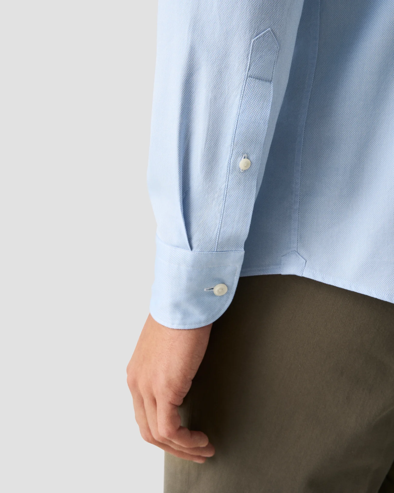 Eton - solid light blue royal oxford shirt