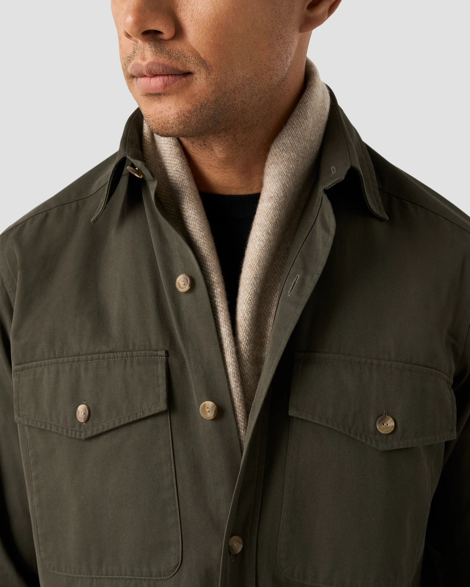 Eton - Solid Heavy Twill Overshirt