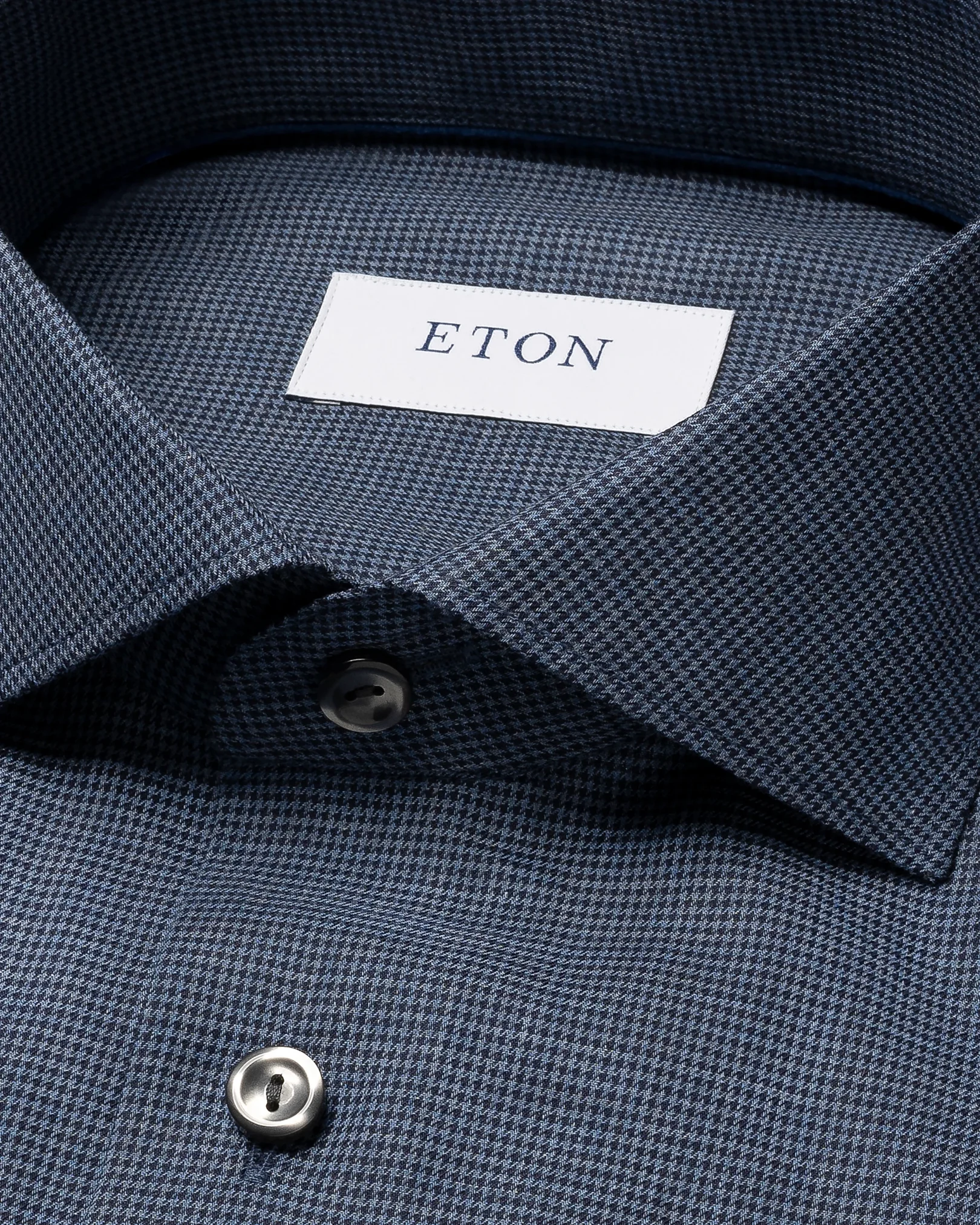 Eton - wide spread blue flanell shirt