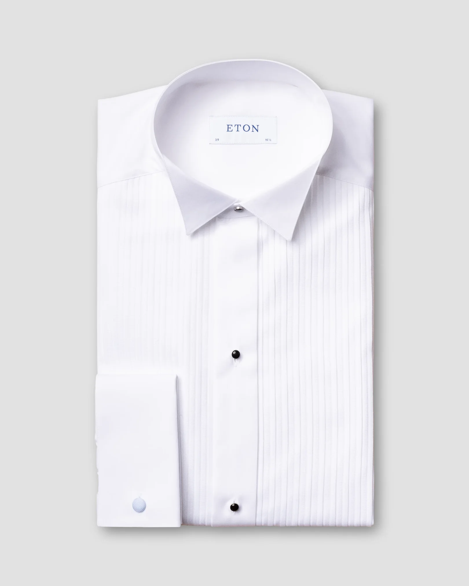 Eton - White Plissé Tuxedo Shirt - Wing Collar