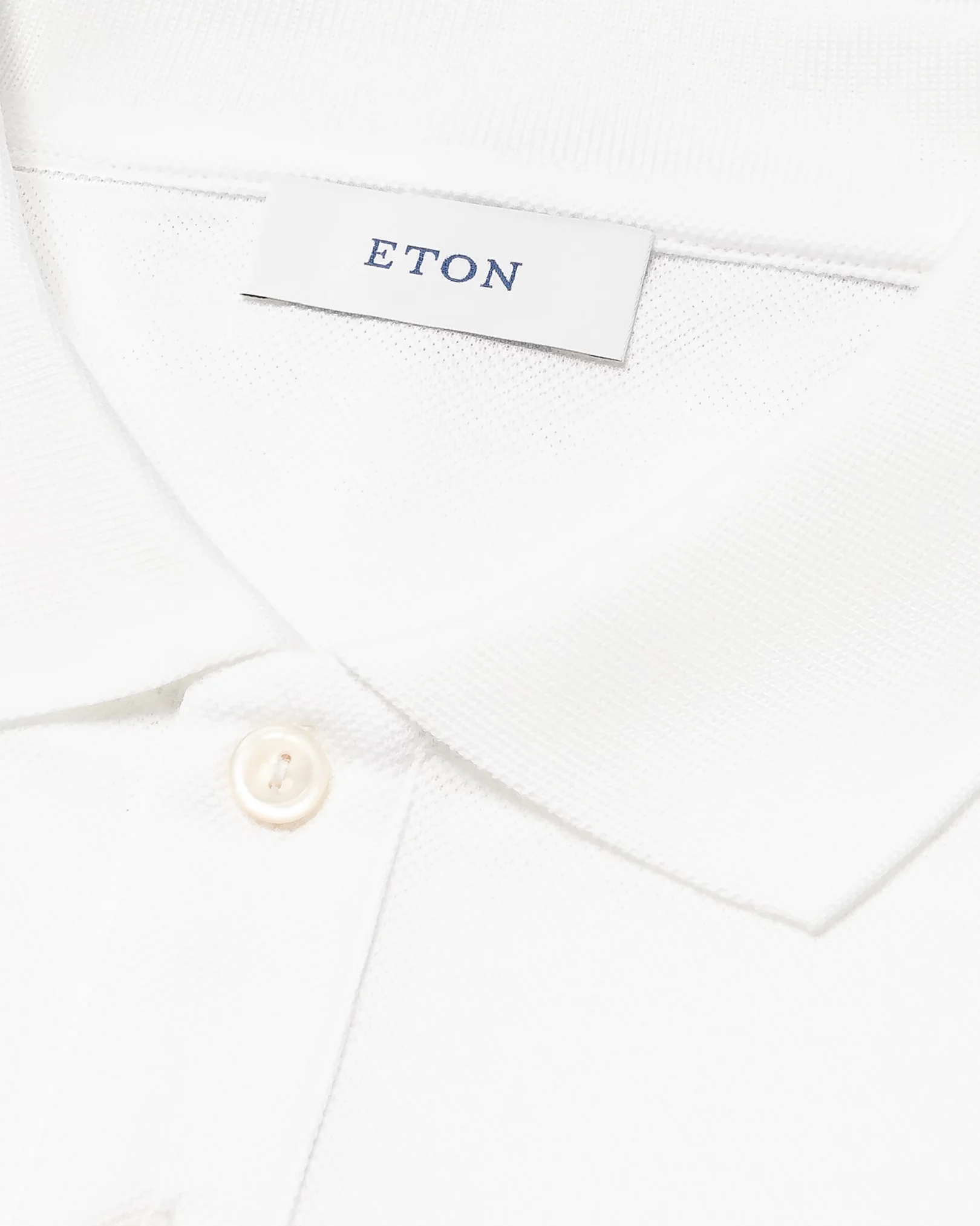 Eton - white filo di scozia solid pique