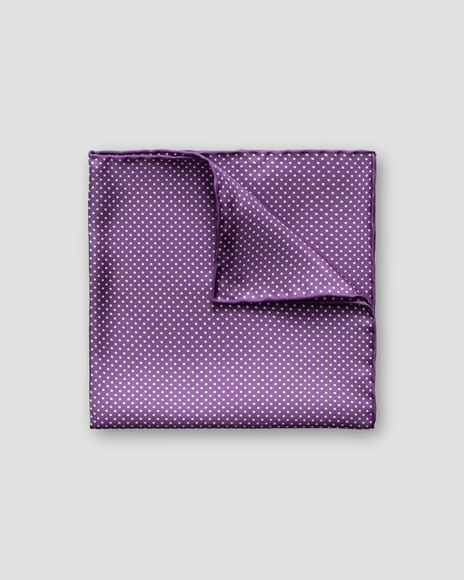 Eton - Purple Polka Dots Silk Pocket Square