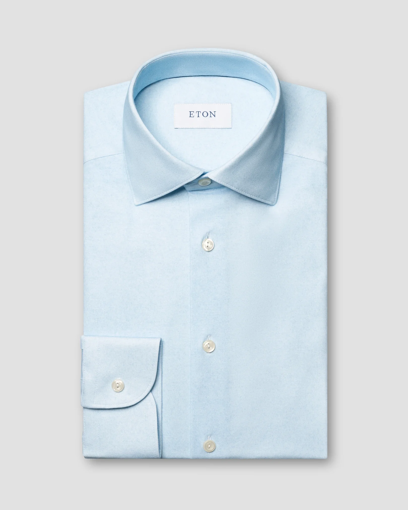 Eton - Solid Cotton Four-way Stretch Shirt