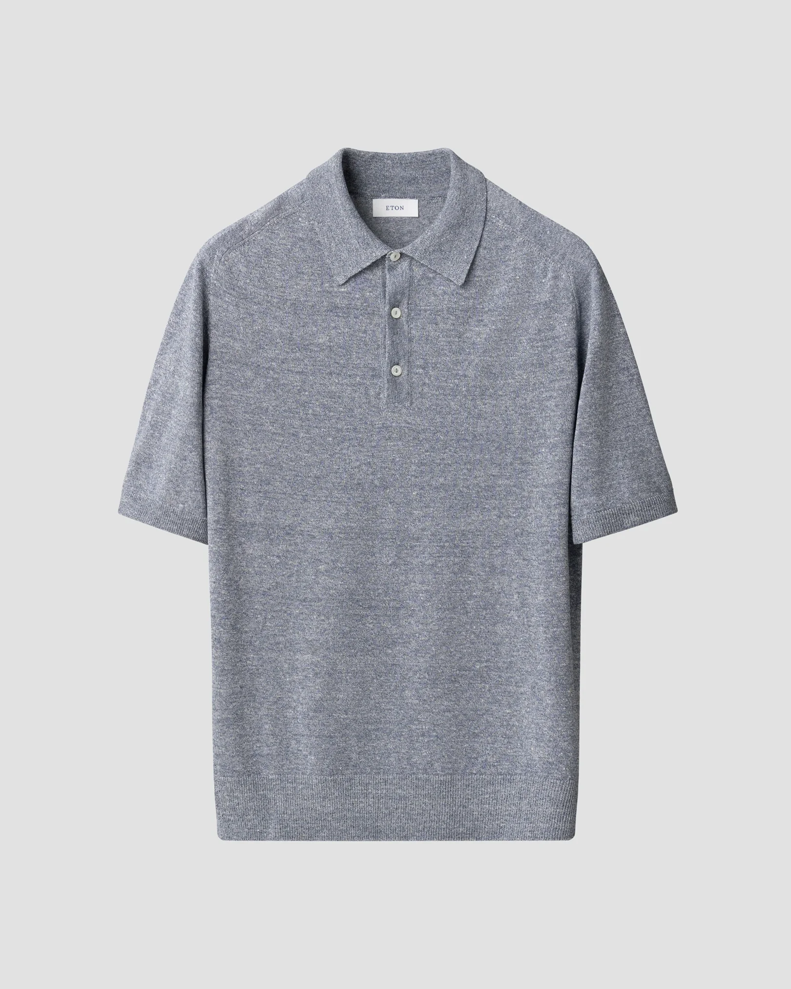 Eton - Cotton Linen Fine Knit Polo Shirt