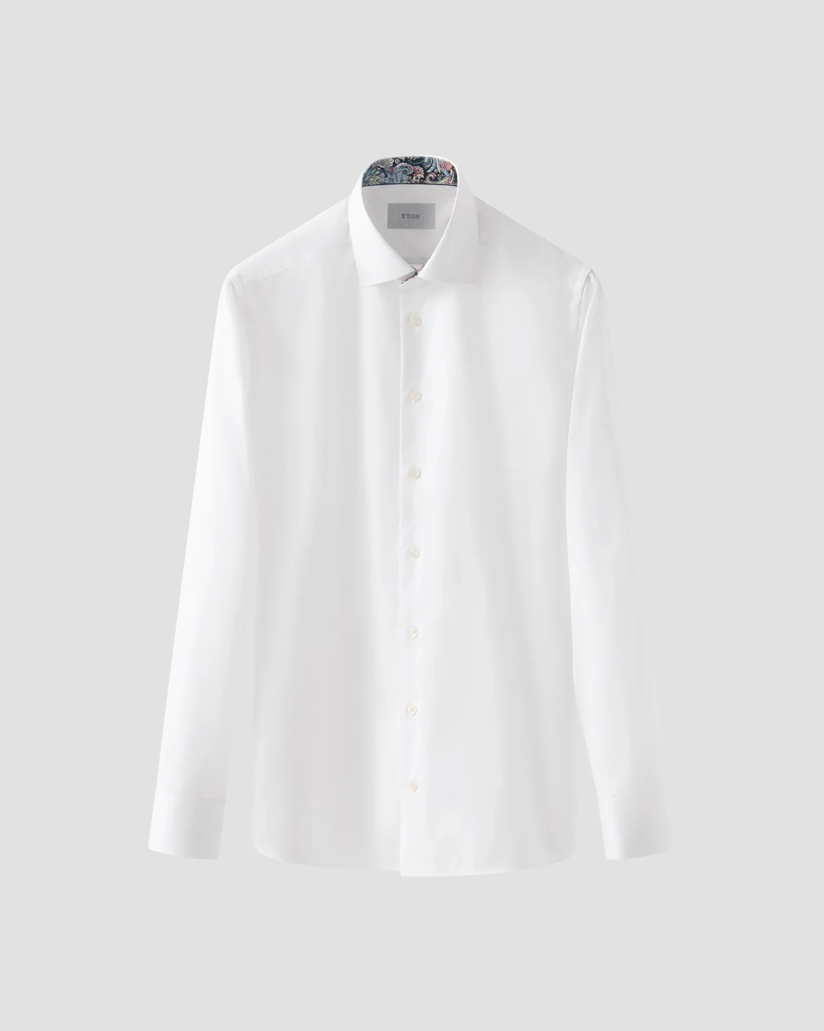 Eton - Solid Signature Twill Paisley Effect Shirt