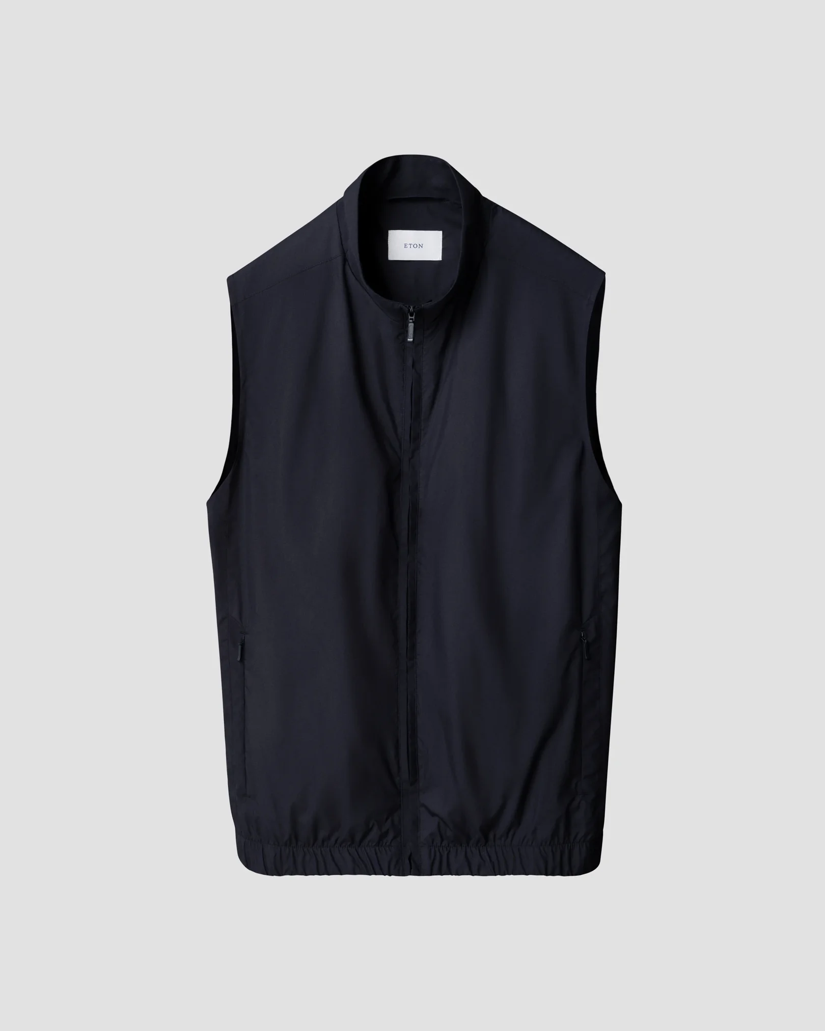 Eton - Solid Wind Vest with elastic hem