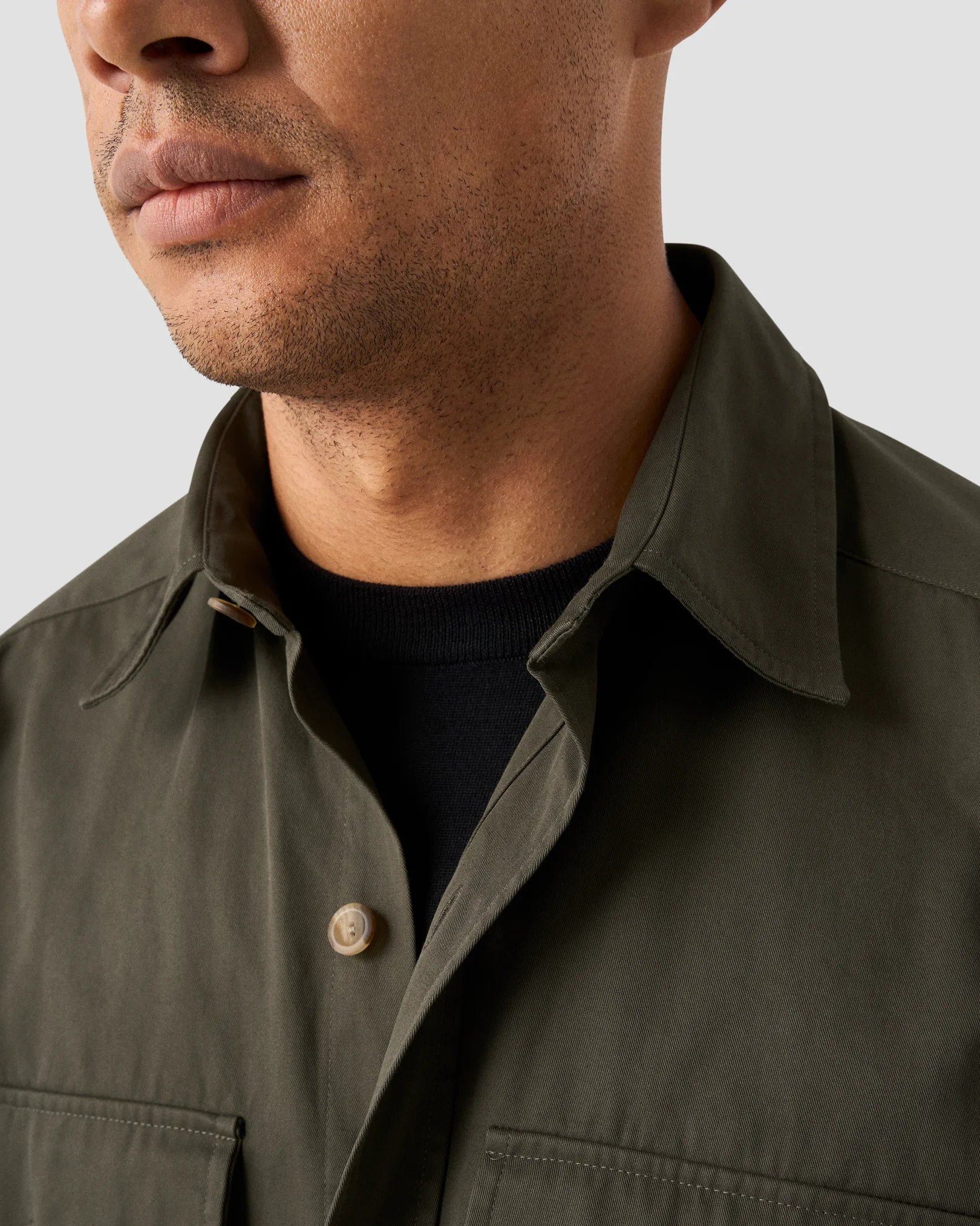 Eton - Solid Heavy Twill Overshirt