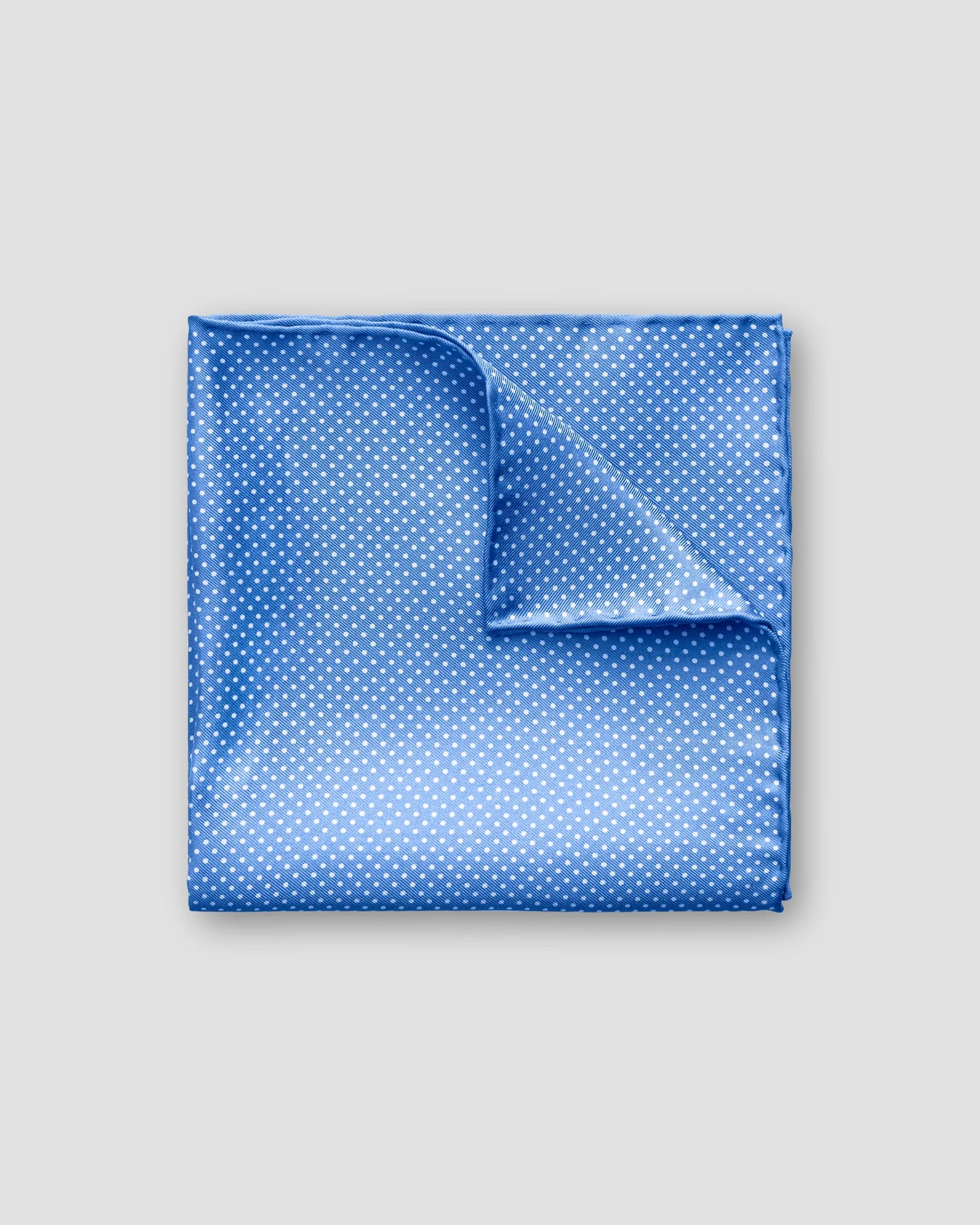 Eton - Blue Polka Dots Silk Pocket Square