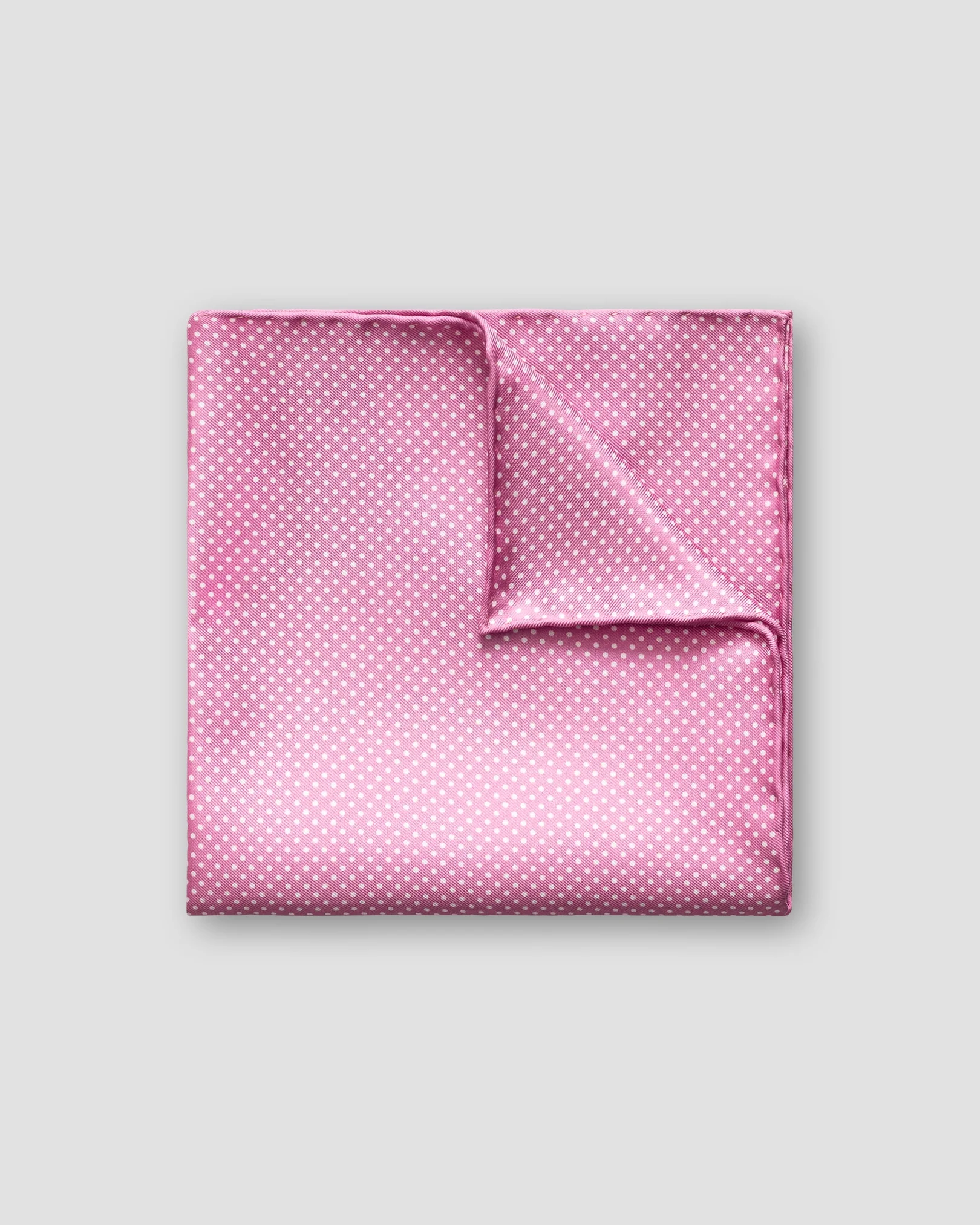 Eton - Pink Polka Dots Silk Pocket Square