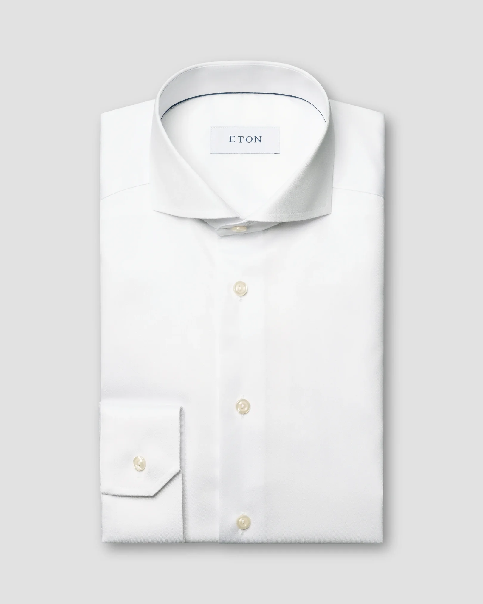 Eton - White Signature Twill Shirt - Extreme Cut Away