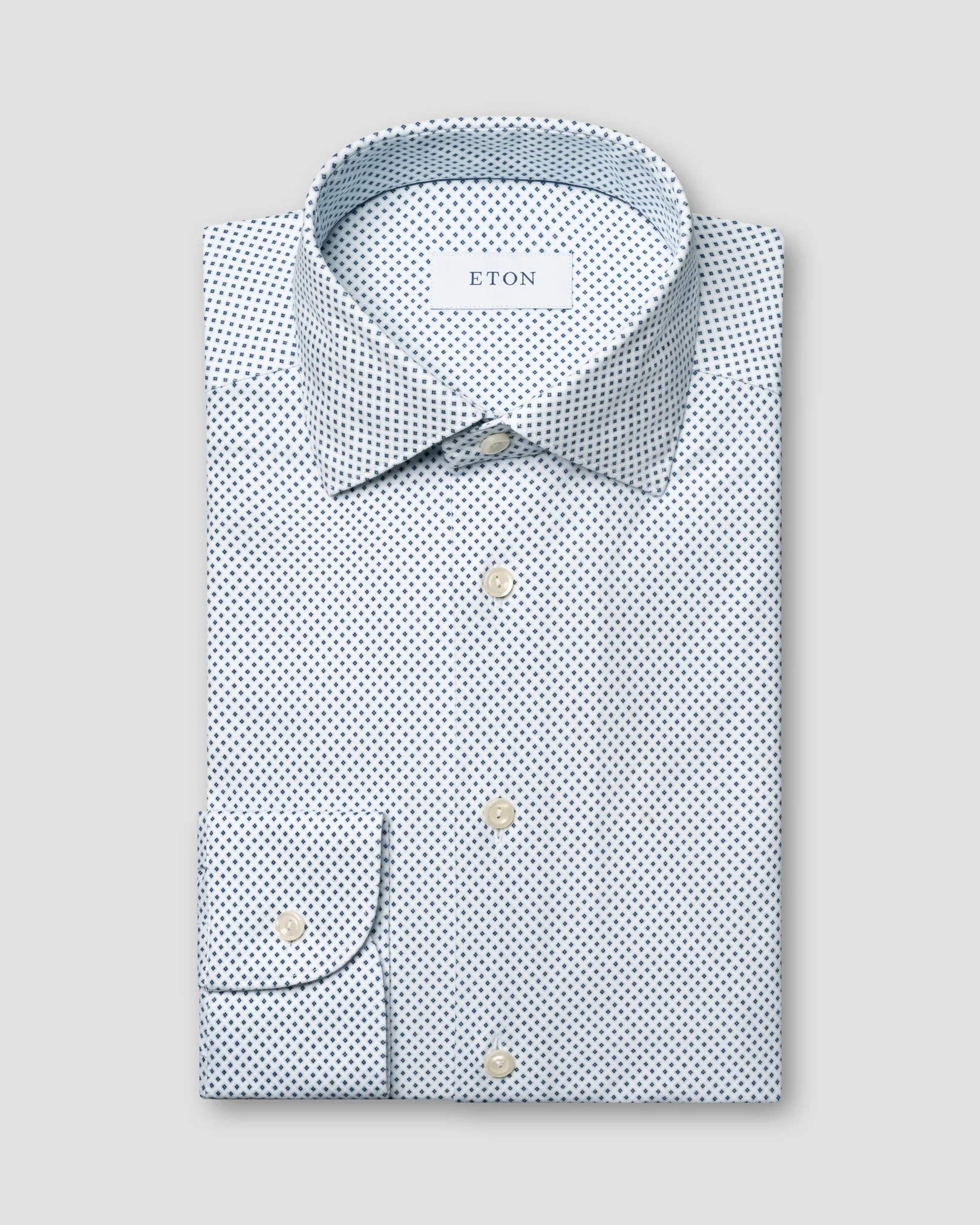 Eton - Geometric Cotton Four-way Stretch Shirt