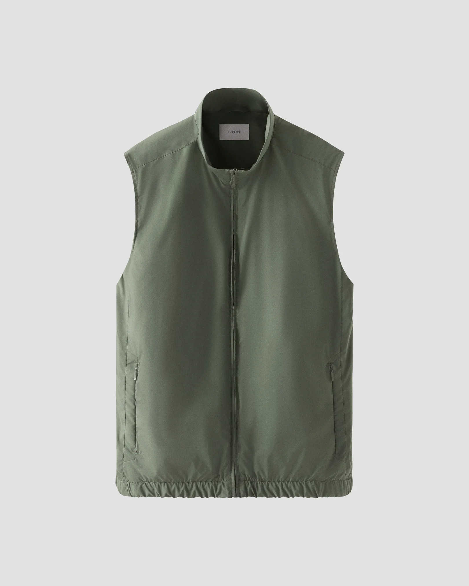 Eton - Solid Wind Vest with elastic hem