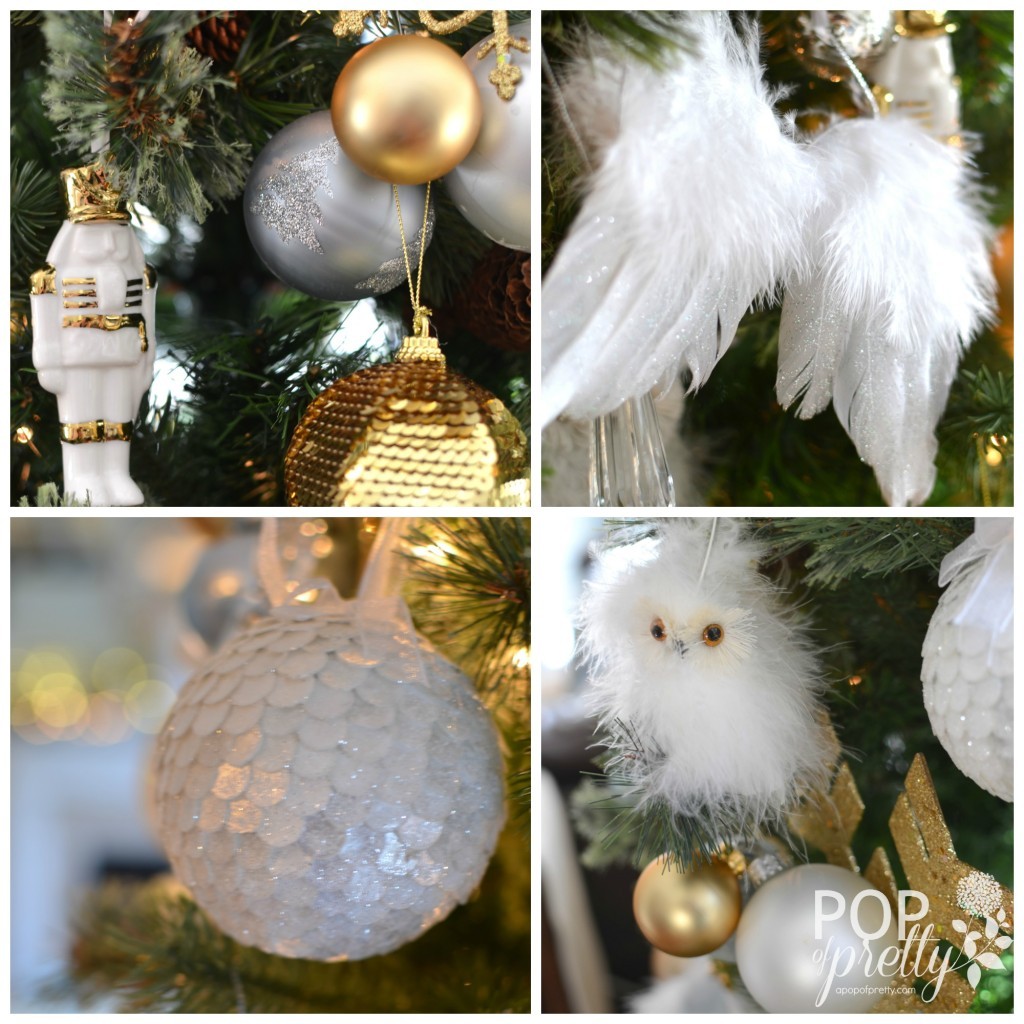 Gold and white Christmas tree