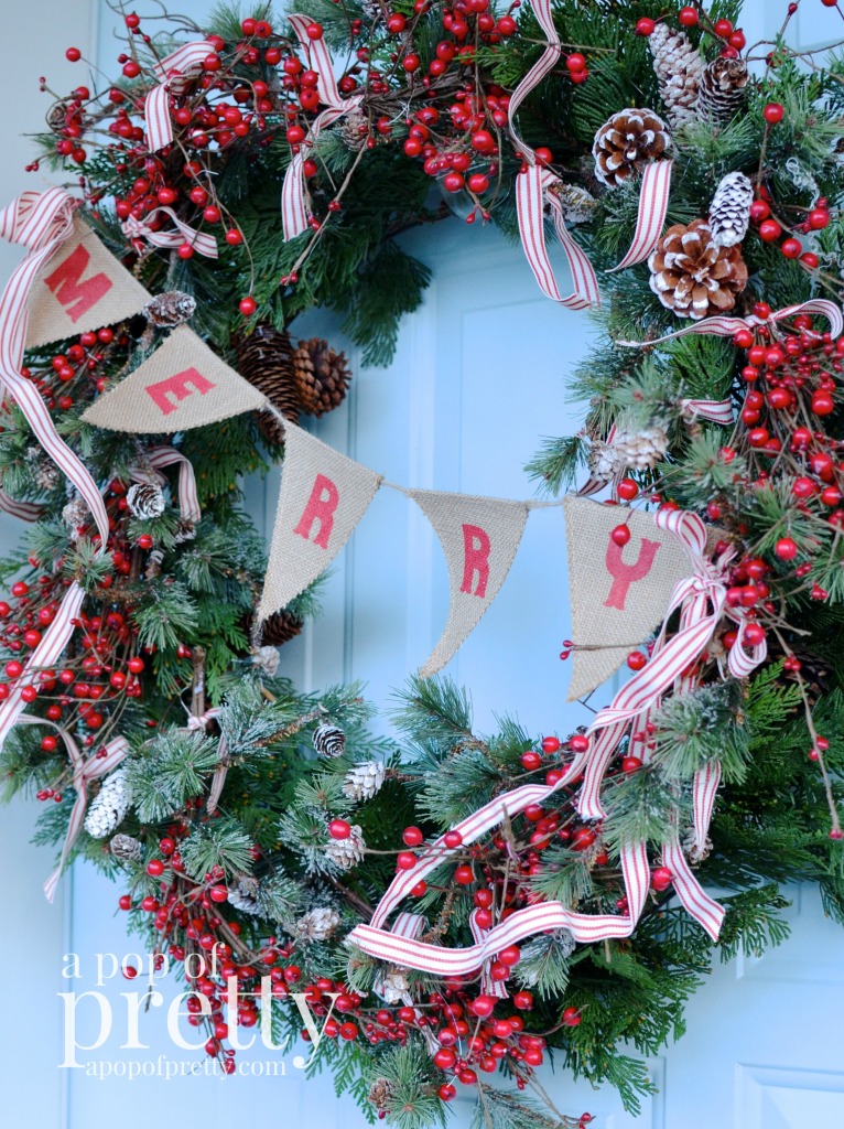 French inspired Christmas wreath