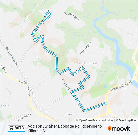 8073 bus Line Map