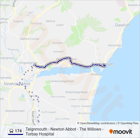 174 bus Line Map