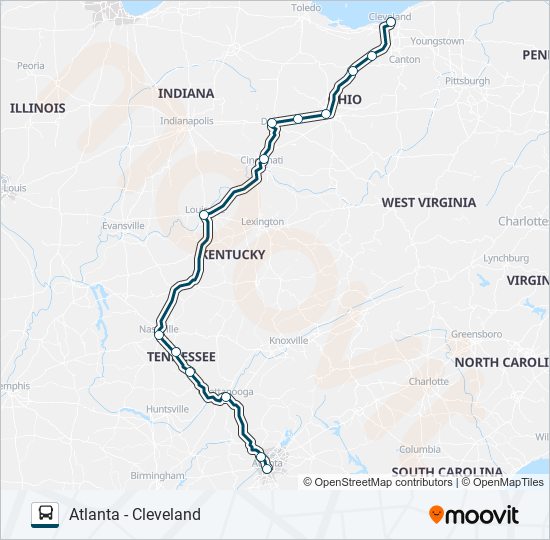 greyhound us0105 Route: Schedules, Stops & Maps - Cleveland Bus Station ...